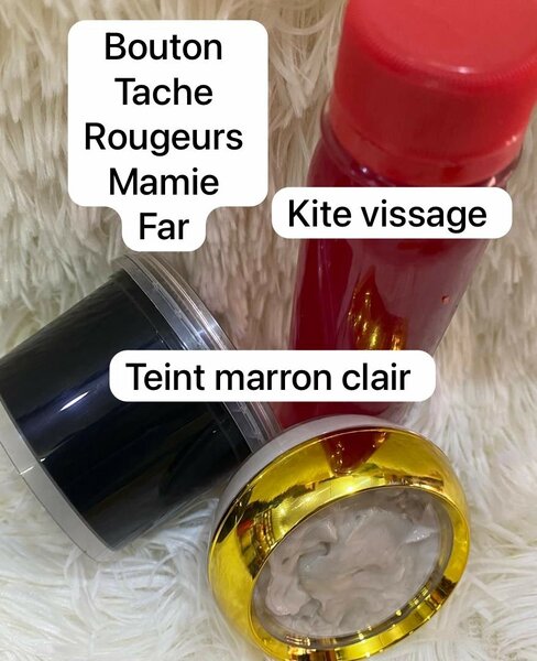 Kite vissage.Anti taches bouton. Rougeurs. Mamie.
