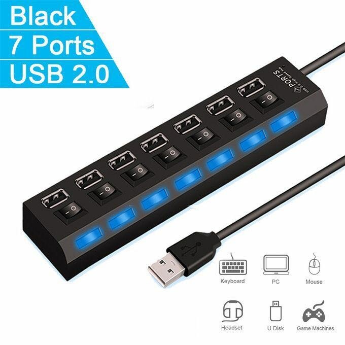 7 Port USB 2.0 High Speed Powe