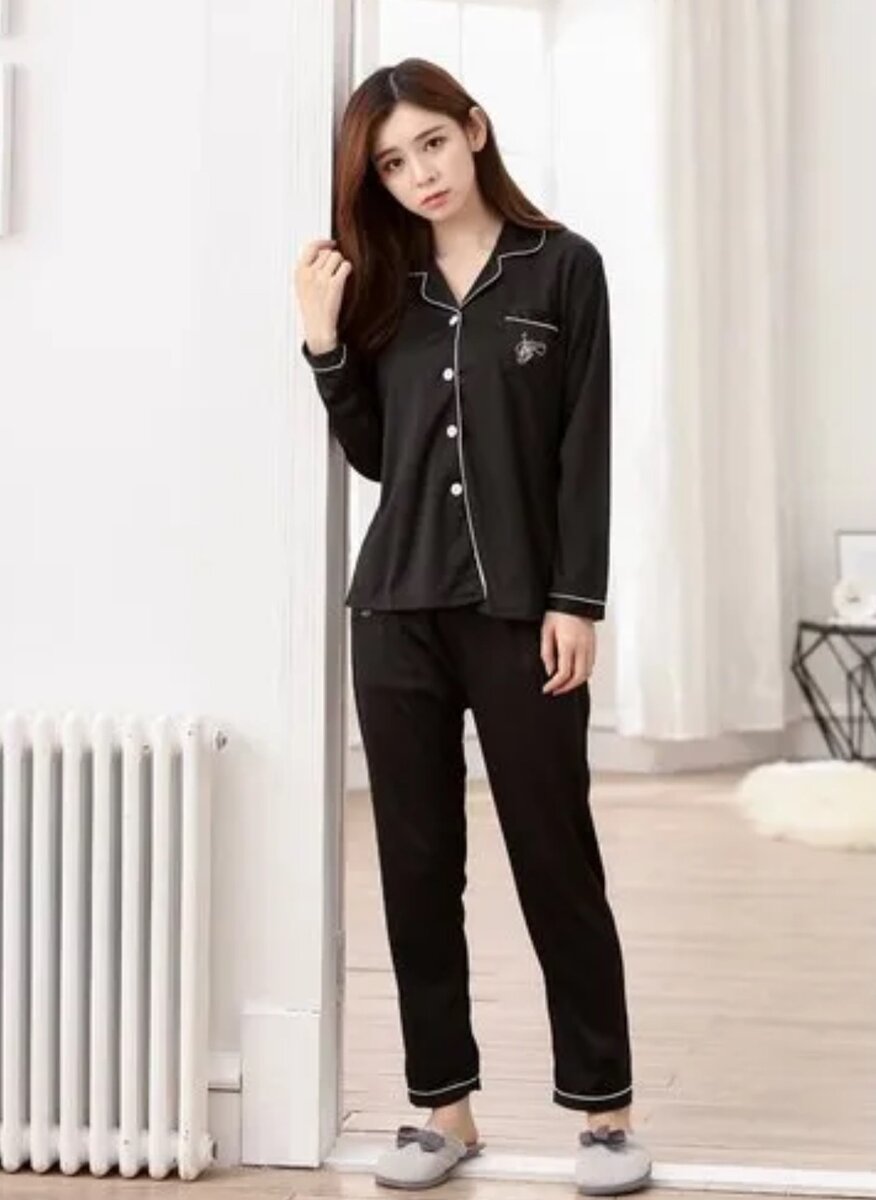 Long PREMIUM SILK PAJAMAS - Men , Women Sleep / Lounge Wear