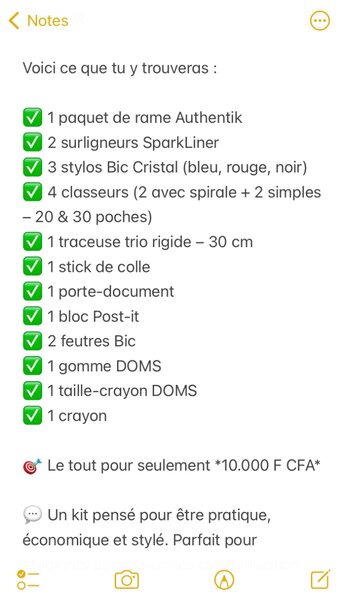 KIT SPÉCIAL RENTRÉE
