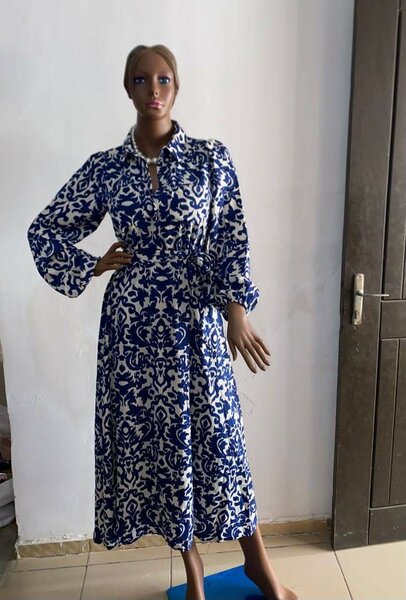 Robe mi longue imprimée