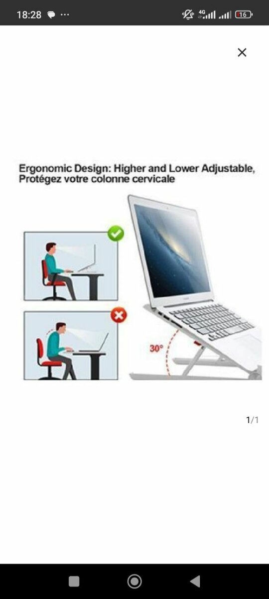 Support Ergonomique Ajustable