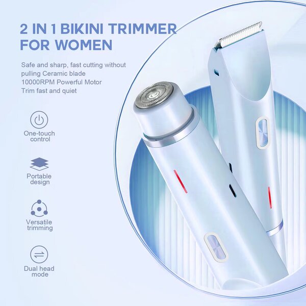 Épilateur féminin 2 en 1 rechargeable