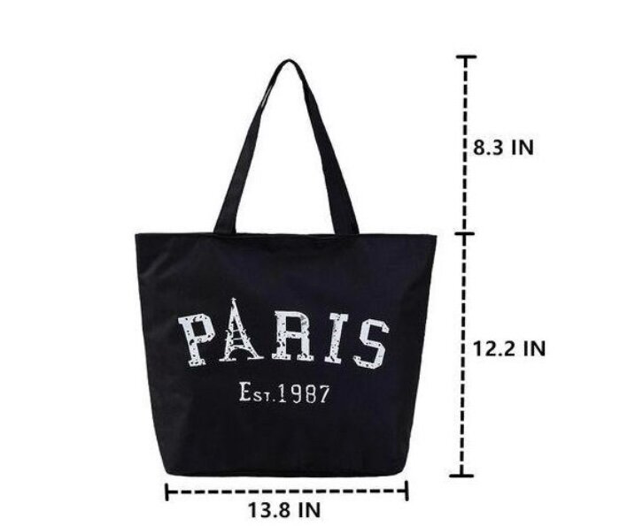 Sac fourre-tout en toile noir