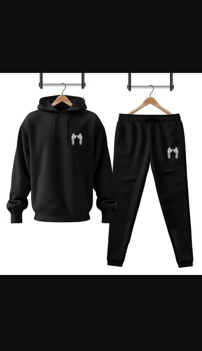 Men's printed hoodie track suit