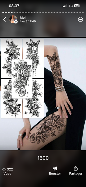 Tatouages Temporaires Artistiques