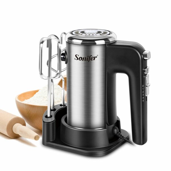 Batteur à œufs à 5 vitesses avec base de rangement