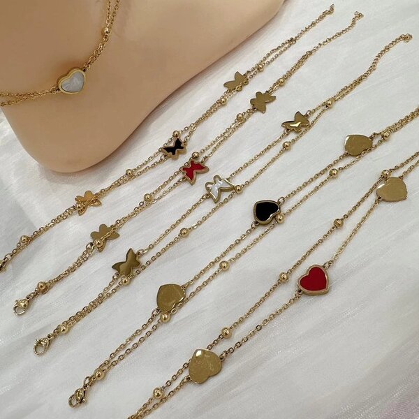 Trendy Gold Plated Anklets