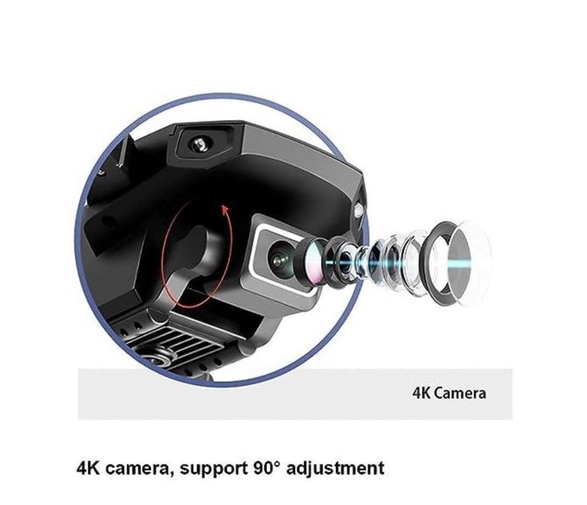 Wi-Fi 4K Dual Camera Drone With Remote Control - Black