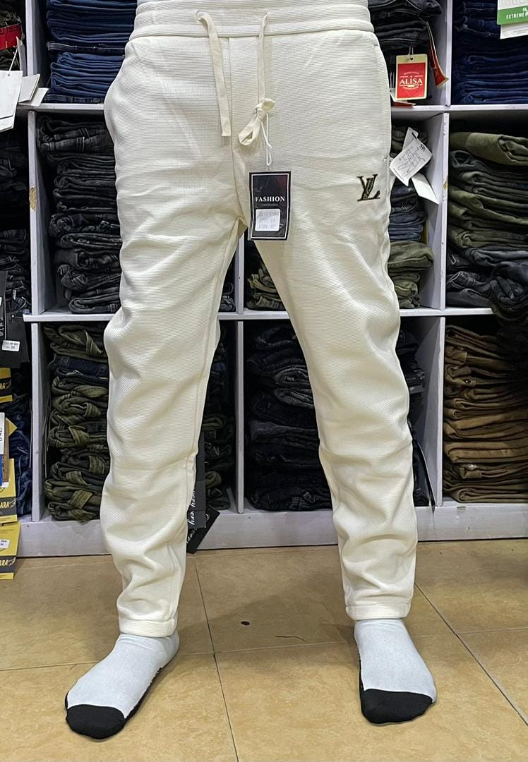 beige ribbed baggy pants