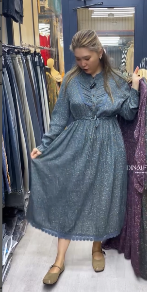 платье синее