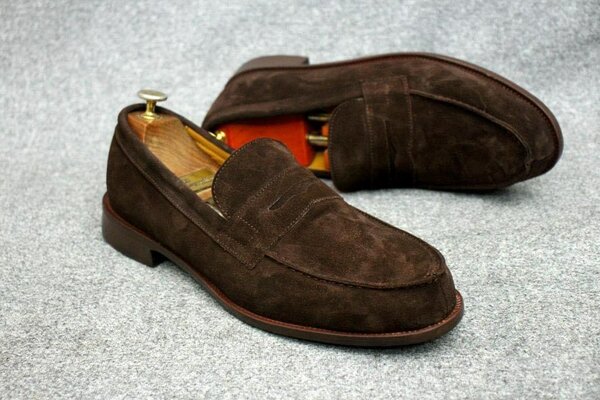 Mocassins en daim marron