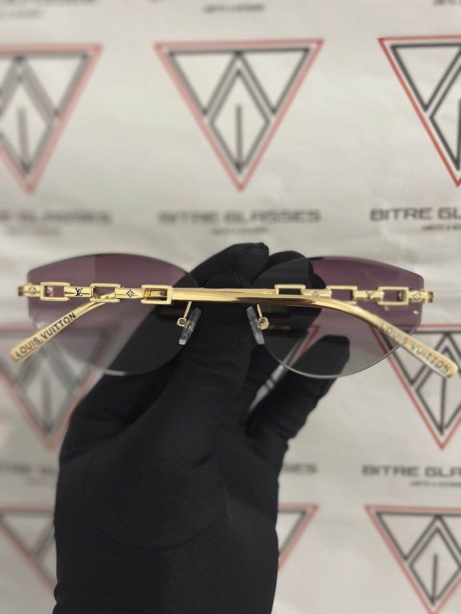 Lunettes de soleil luxe dorées