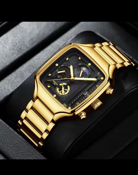 Montre de Luxe Homme Dorée