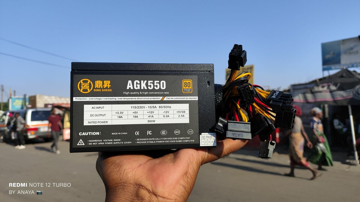 AGK-550W 80 Plus Certified  Desktop Power Supply Brand New