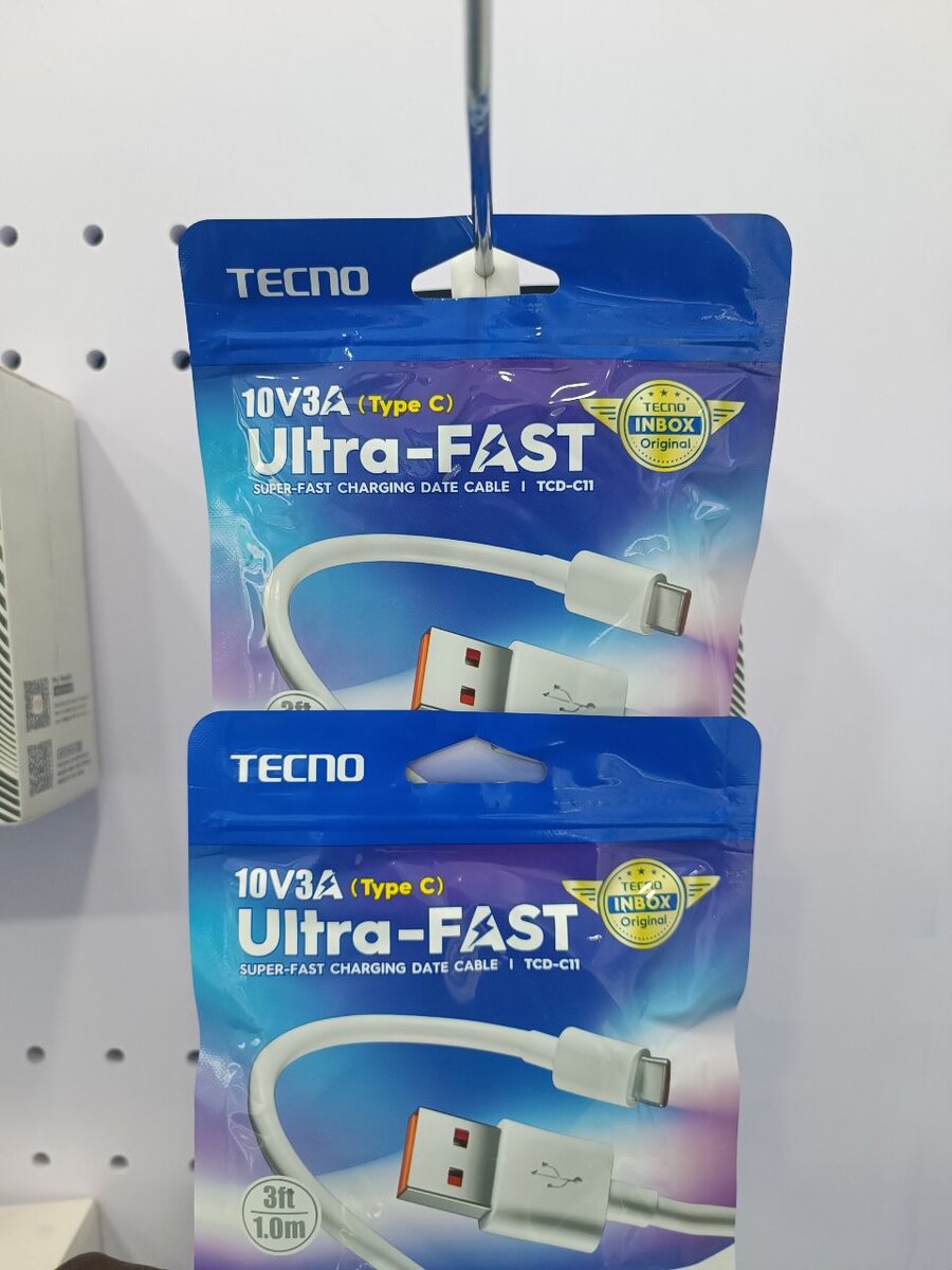 Câble de Recharge Rapide USB-C Tecno