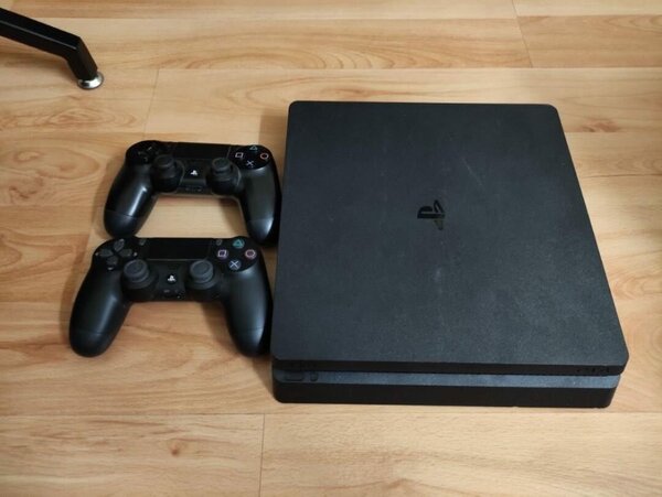 PS4 with two controllers
