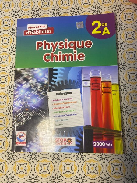 Cahier Physique-Chimie 2A