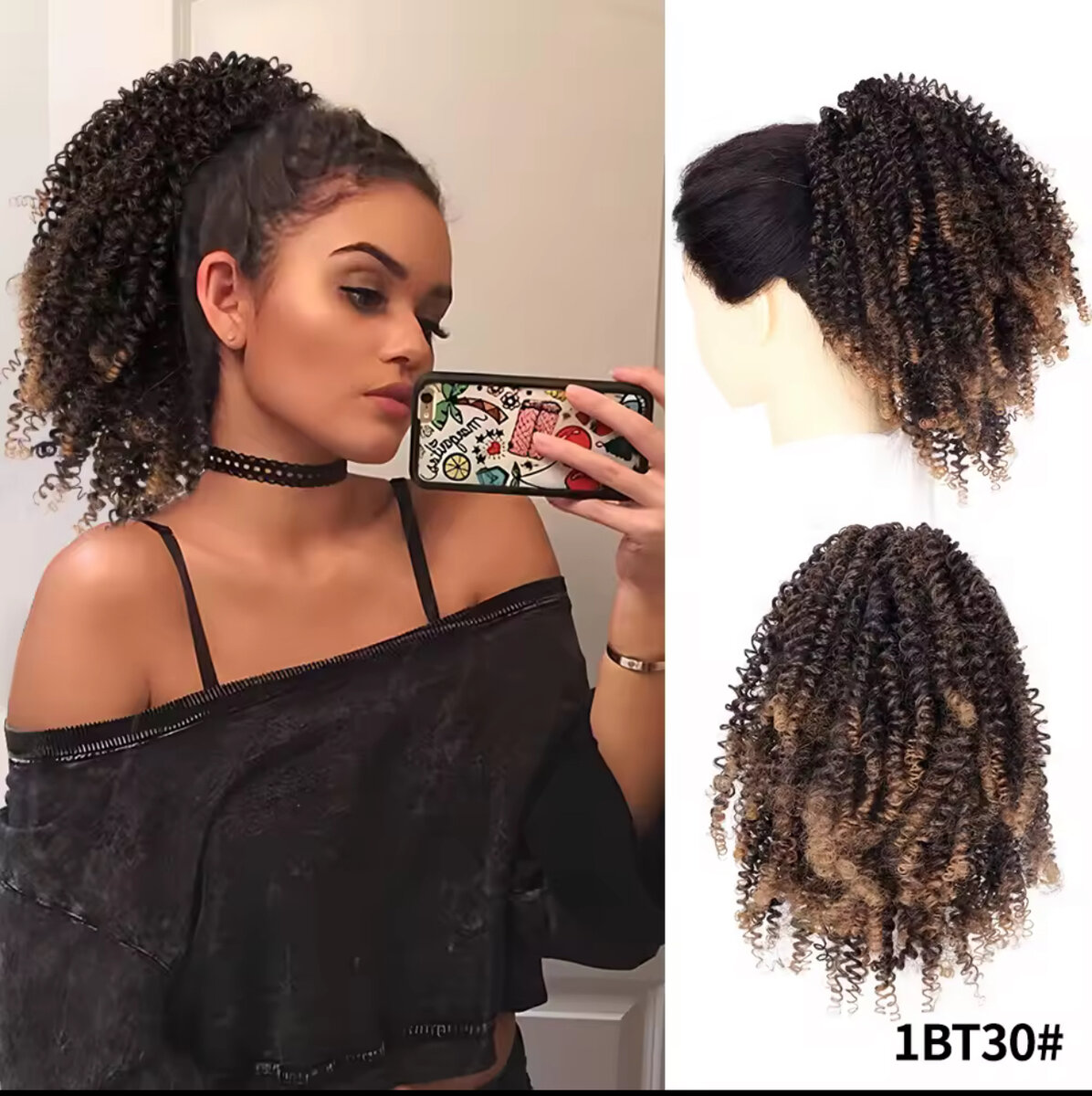 Queue de Cheval Bouclée Afro