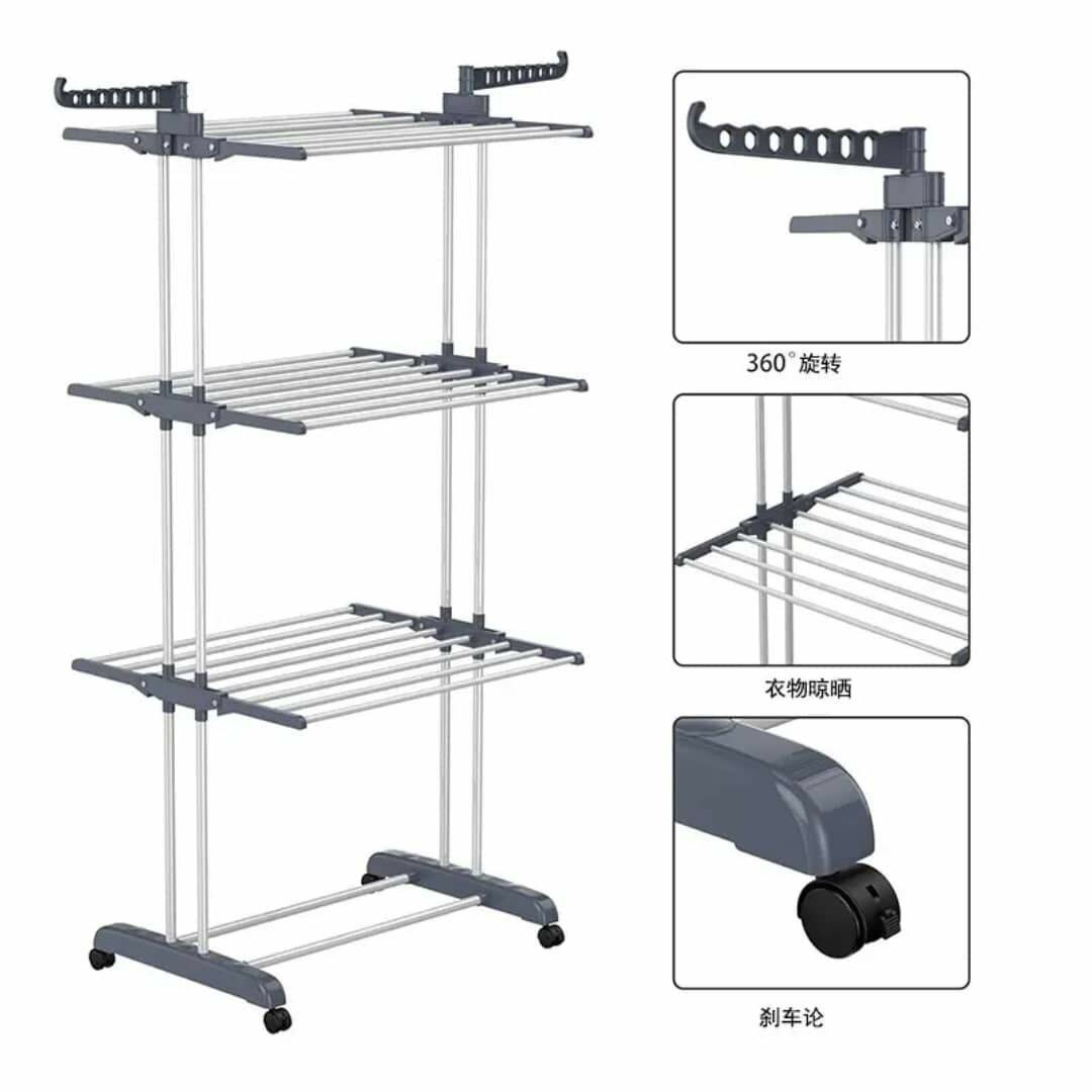 Séchoir pliable avec roue