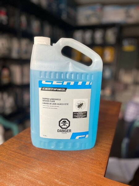 CERTIFIED  windshield washer fluid imported from Canada