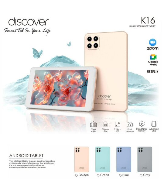 Tablette Android Discover K16