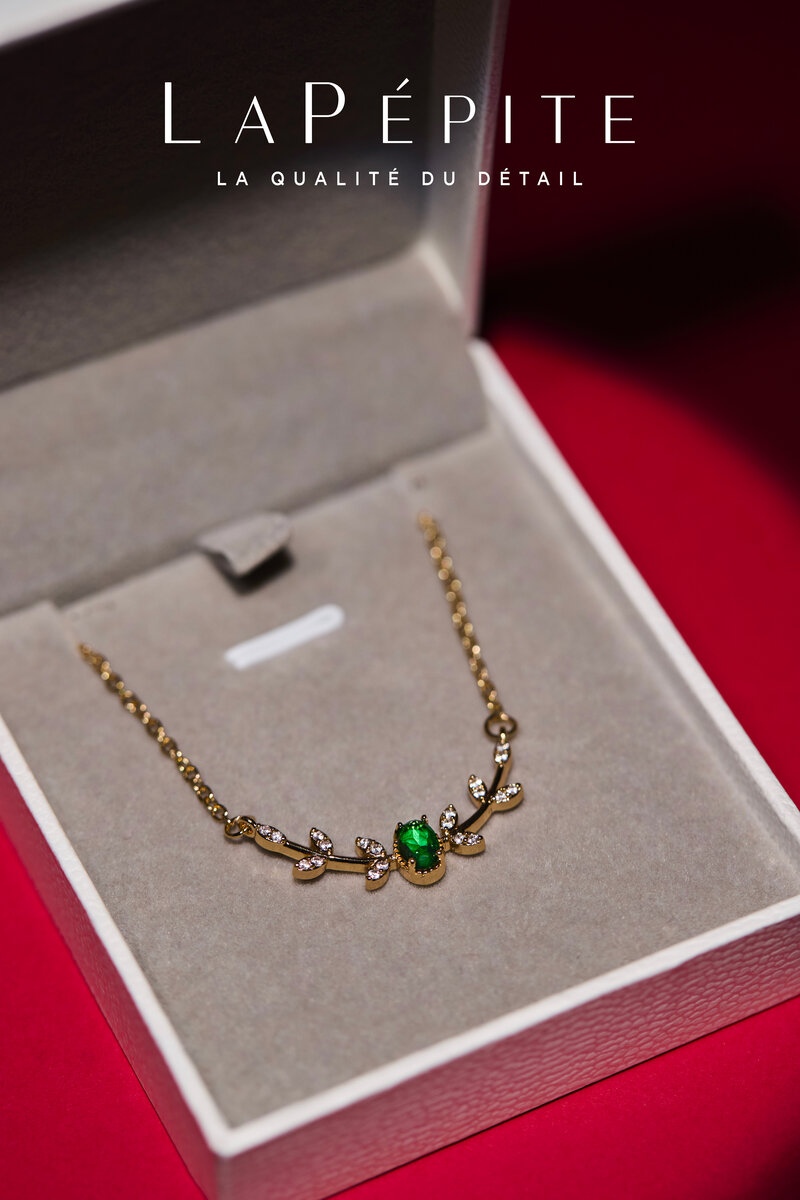 Collier Pierre de Zircon,Acier