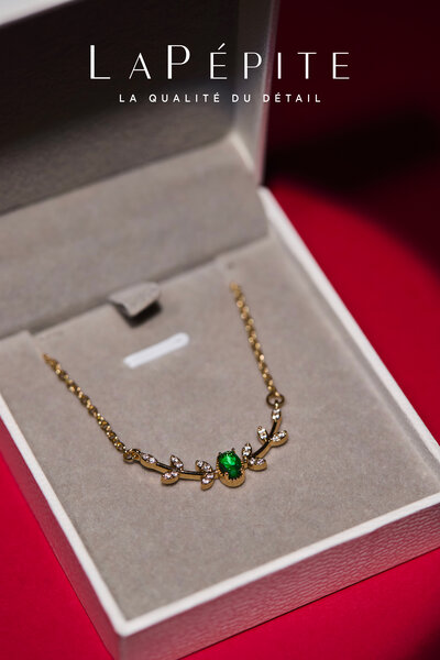 Collier Pierre de Zircon,Acier