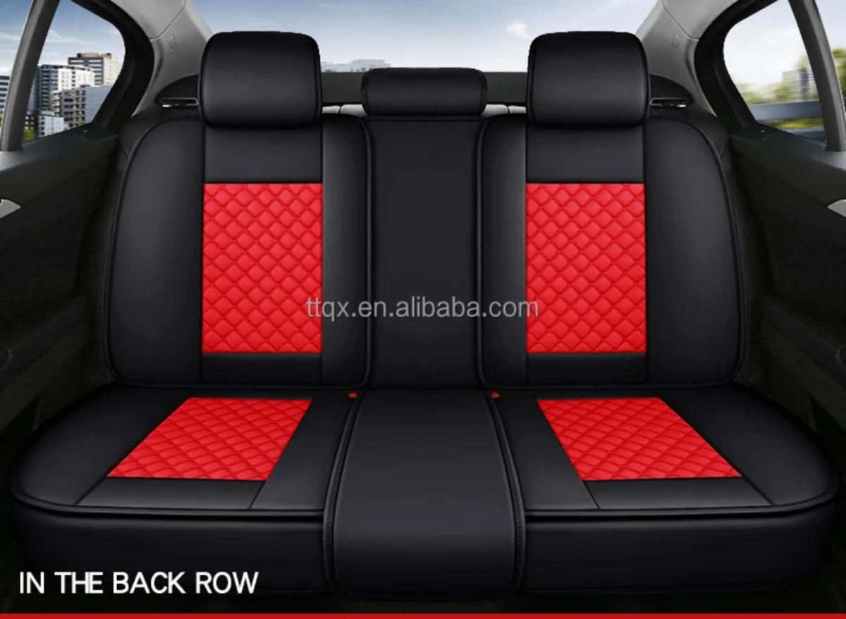 Housses de siège auto rouge et noir