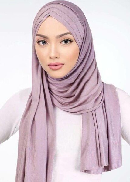 Hijab coton jersey croisé