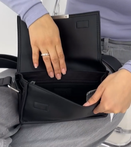 Базовая кроссбоди сумка от ZARA черная