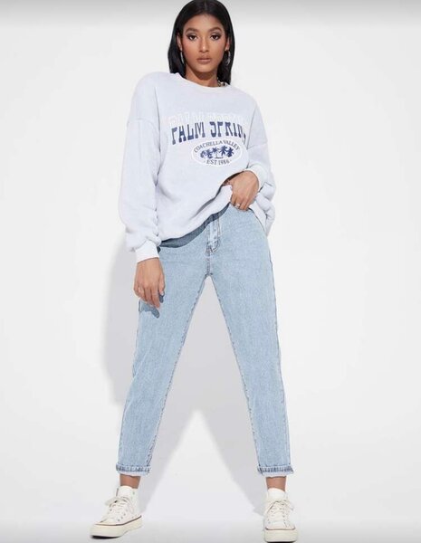 Jeans taille haute femme