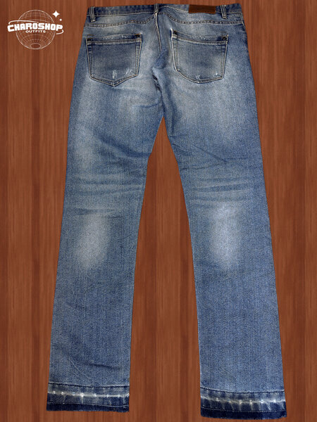 Jeans bleus délavés homme