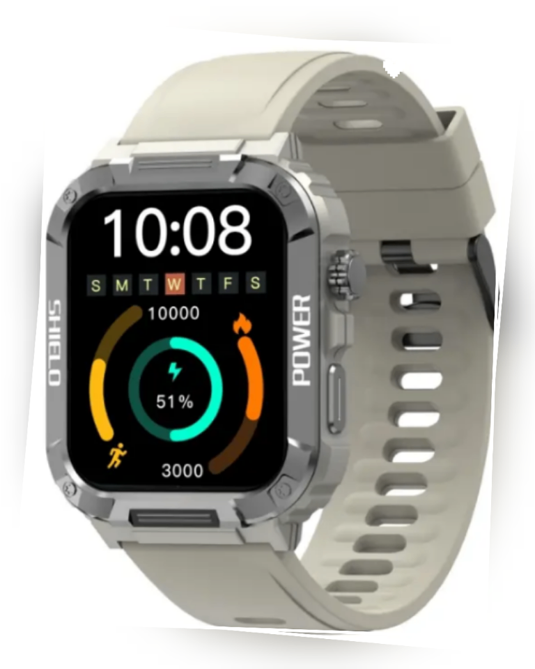 Rugged Smart Watch, BT Call, Health Care, IP68, ANDR/IOS