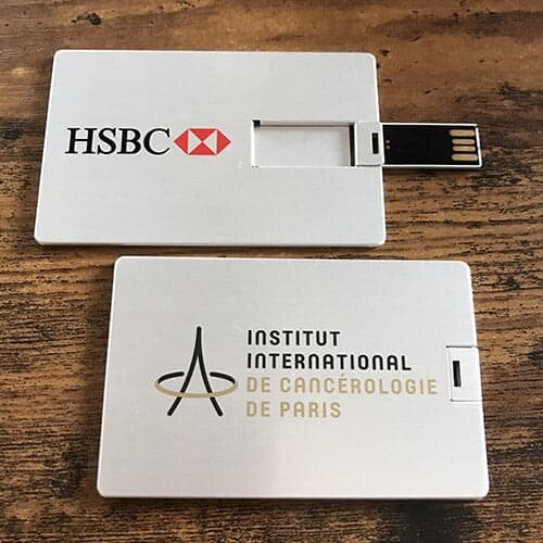 Clé USB publicitaire en forme de carte de crédit - 4 Go