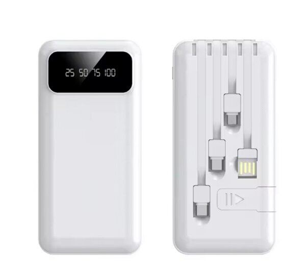 Batterie externe avec câbles intégrés