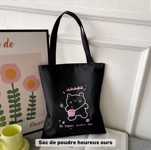 Sac cabas motif dessin animé