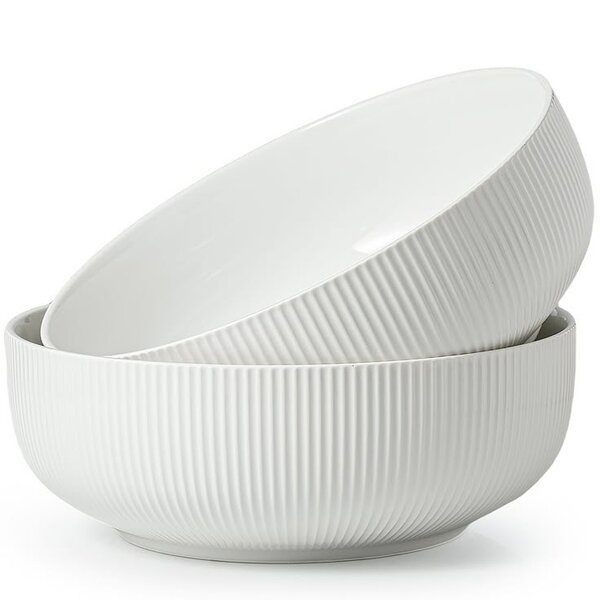 Set de bols en céramique blanche