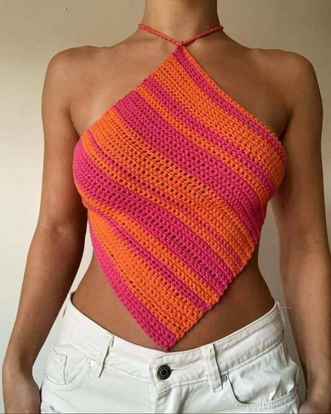 Débardeur crochet coloré