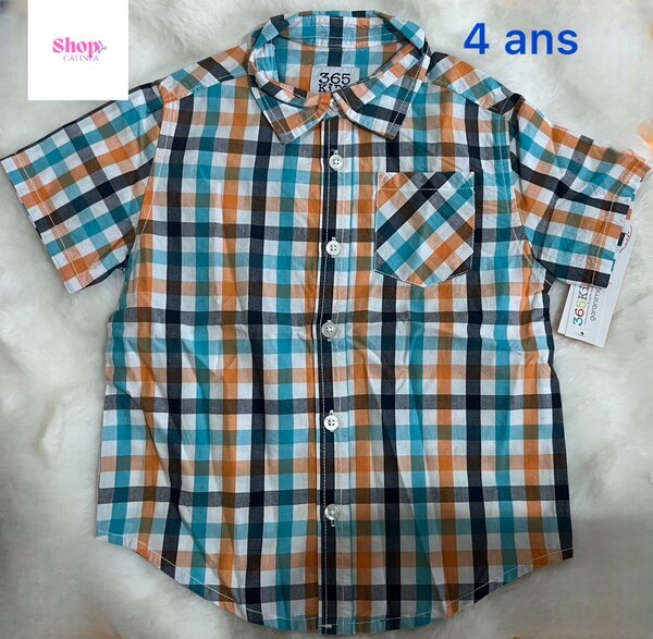 Chemise à carreaux garçon 4 ans