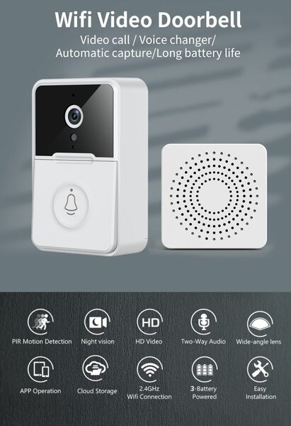 Sonnette vidéo Wifi HD