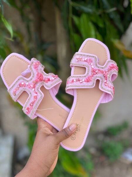 Sandales Roses Perles Chic