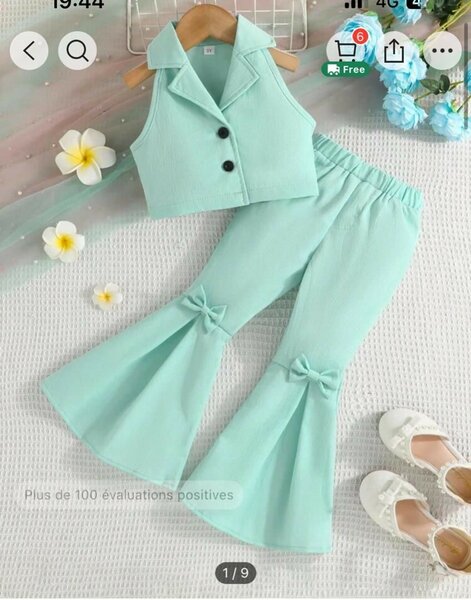 Haut pantalon évasé