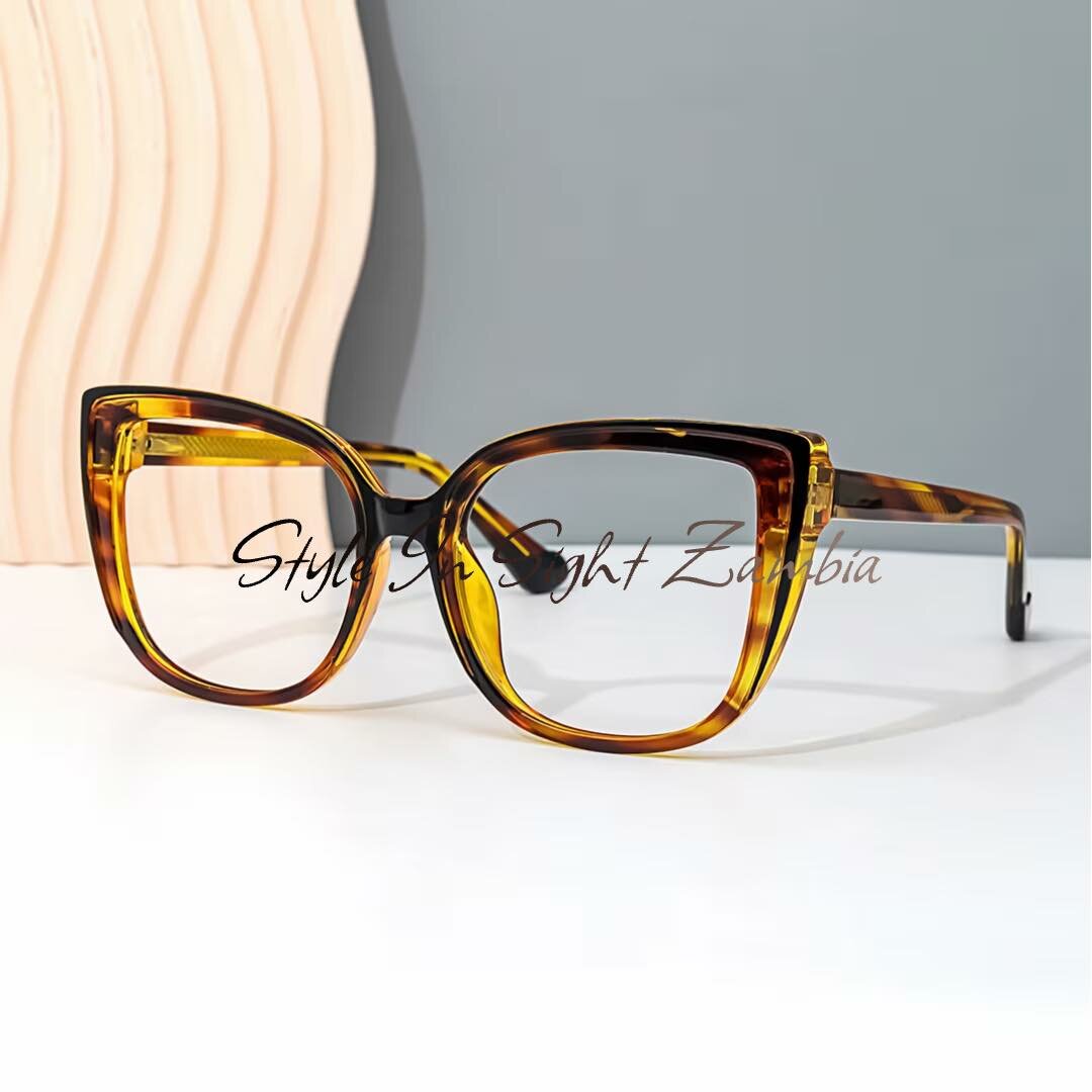 Image glasses, in glossy frame, for work at the computer and telephone with protection against screen radiation 