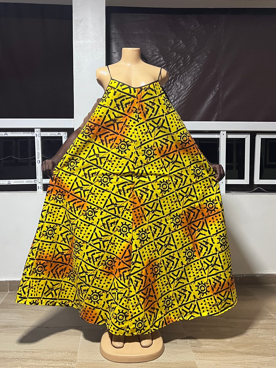 Robe longue décontractée imprimée