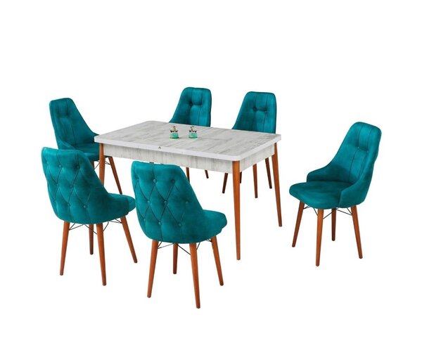 Salle à manger 6 chaise en bois extensible