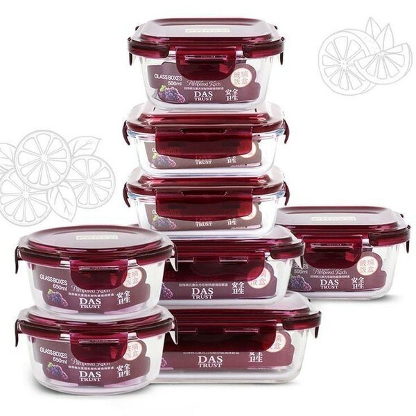 Boîtes en verre hermétiques