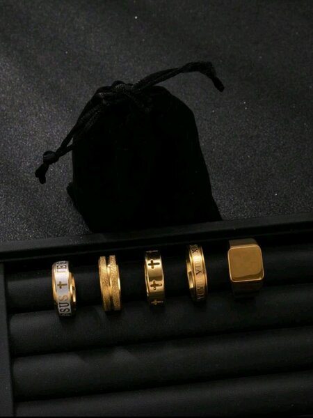 Ensemble de Bagues Homme Élégantes