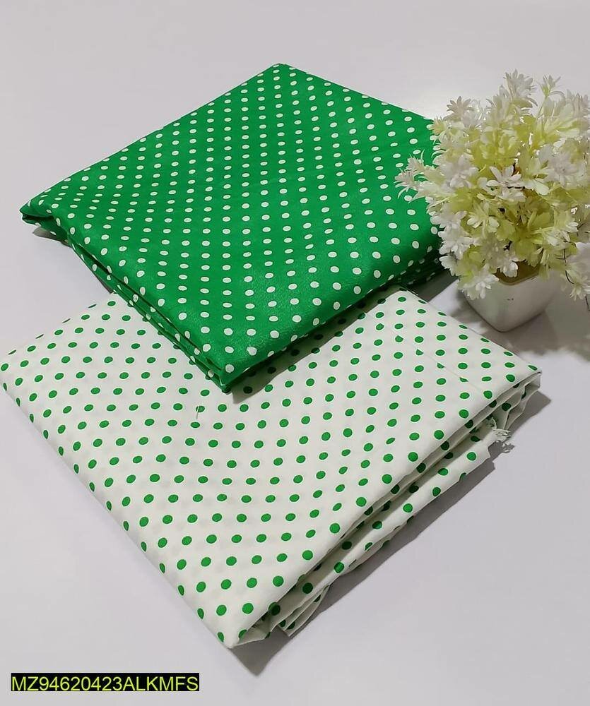 2 PC women's Unstitched Arabic Printed Suit