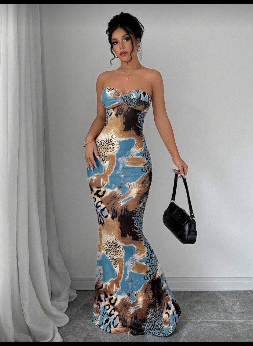 Robe Longue Imprimée Chic